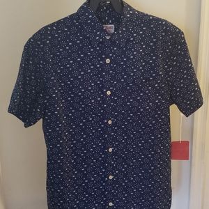 Mossimo Small Blue and White Short Sleeve Shirt